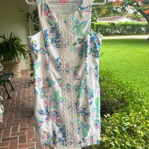 Lilly Pulitzer Sleeveless dress-size-12 fish print - Picture 12 of 14
